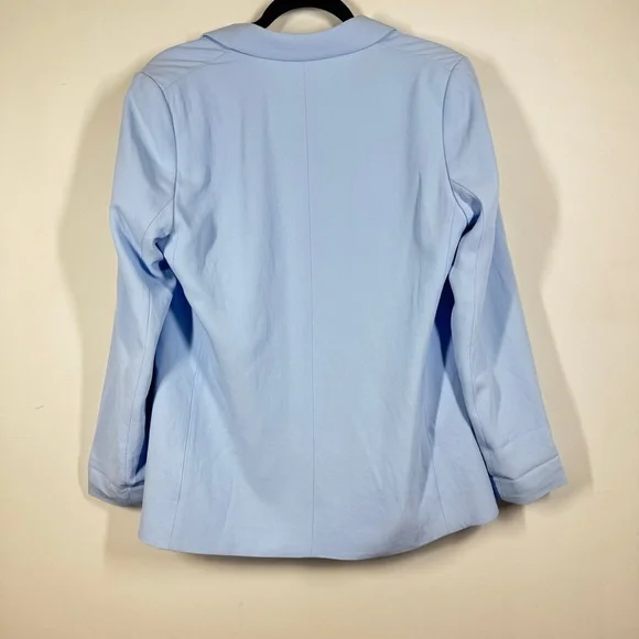 Everlane Light Blue Double Breasted Career Relaxed Fit Blazer Size 6 - Picture 9 of 16